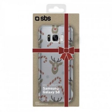 Christmas reindeer and candy canes cover for Samsung Galaxy S8