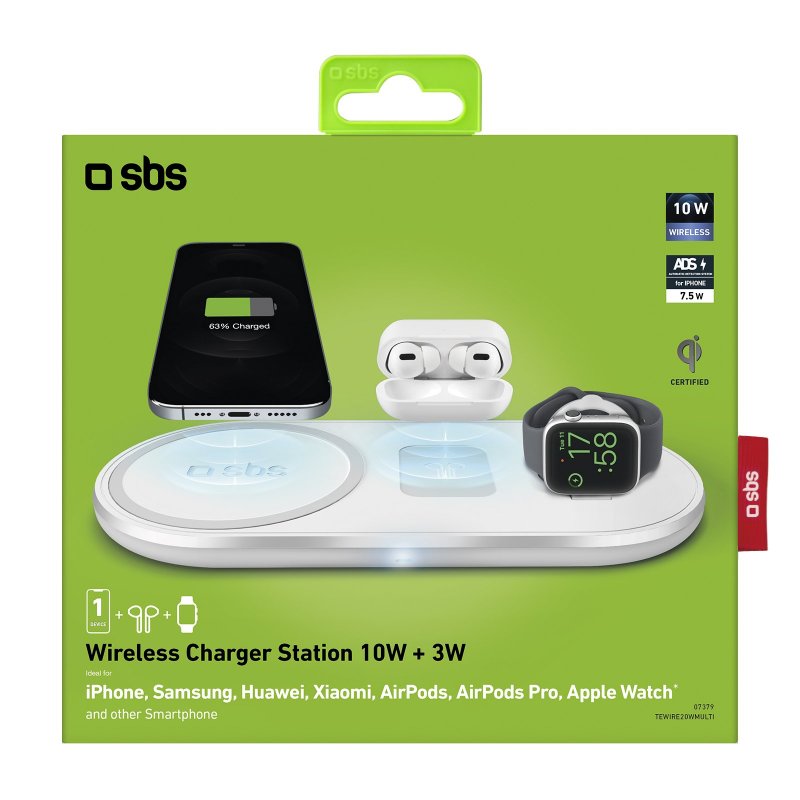SBS Dual Wireless Charger 10W - induktive Ladestation für