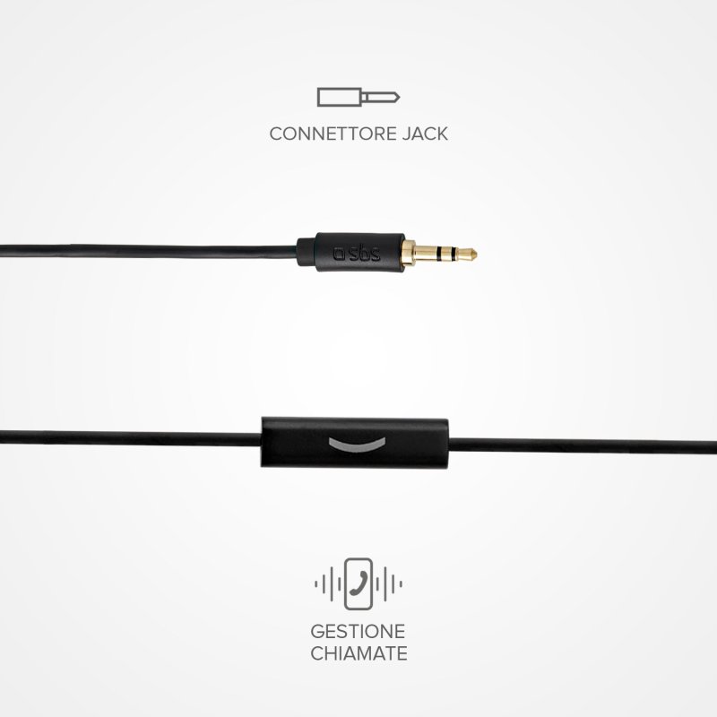 Earset wired stereo Duo, jack 3,5 mm with microphone and answer button