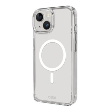 Cover trasparente rigida compatibile con ricarica MagSafe per iPhone 15