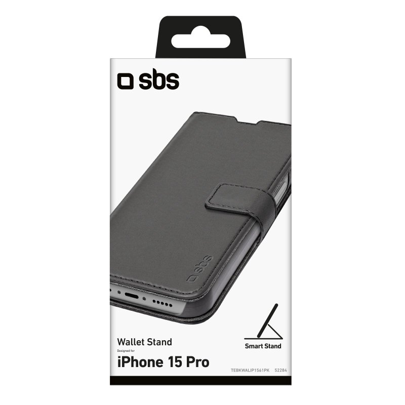 Funda para iPhone 15 Pro Max SBS Booklite Negro