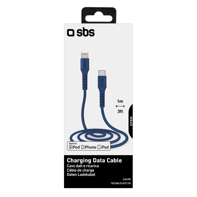 USB-C - Lightning cable for data and charging