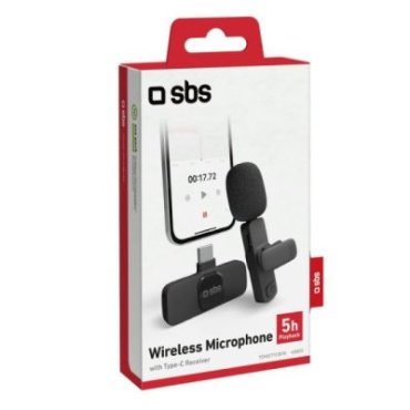 Wireless microphone with receiver and clip