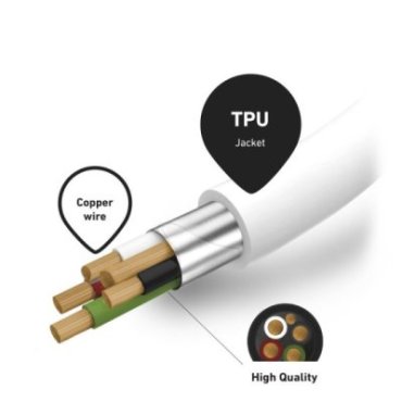 USB-C - Lightning cable for data and charging