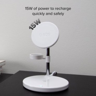 3-in-1 vertical wireless charging station