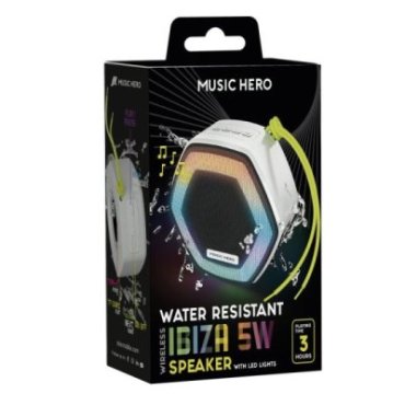 IBIZA 5W wireless speaker with multi-coloured LEDs