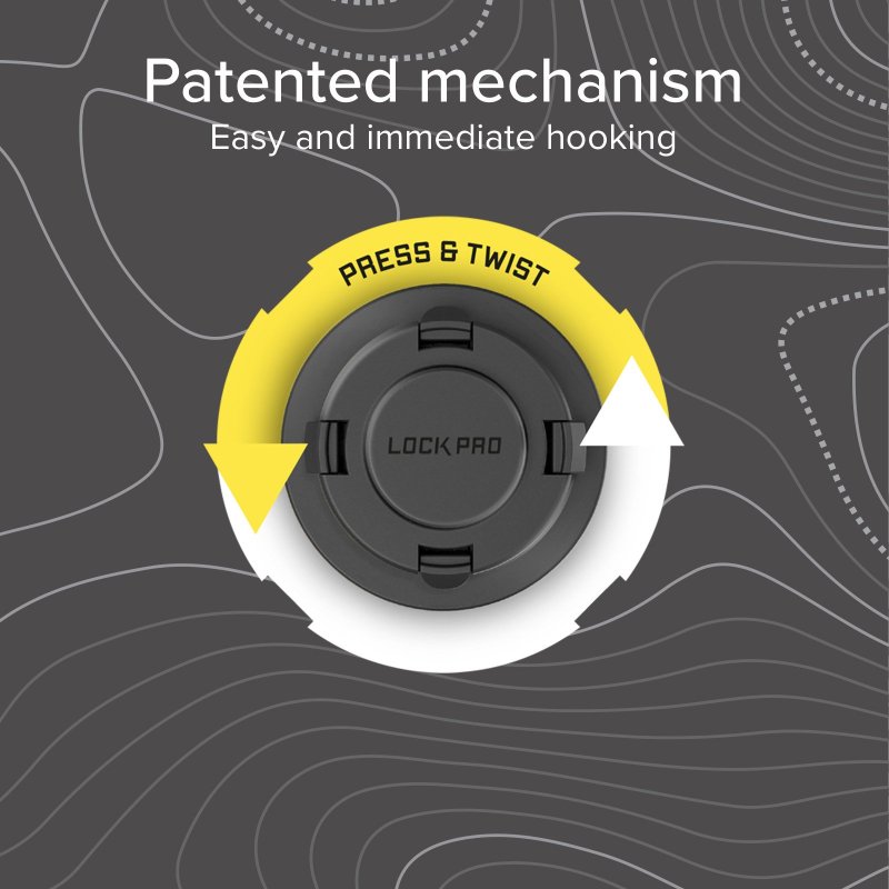 Holder for car windscreen or dashboard with LockPro locking system