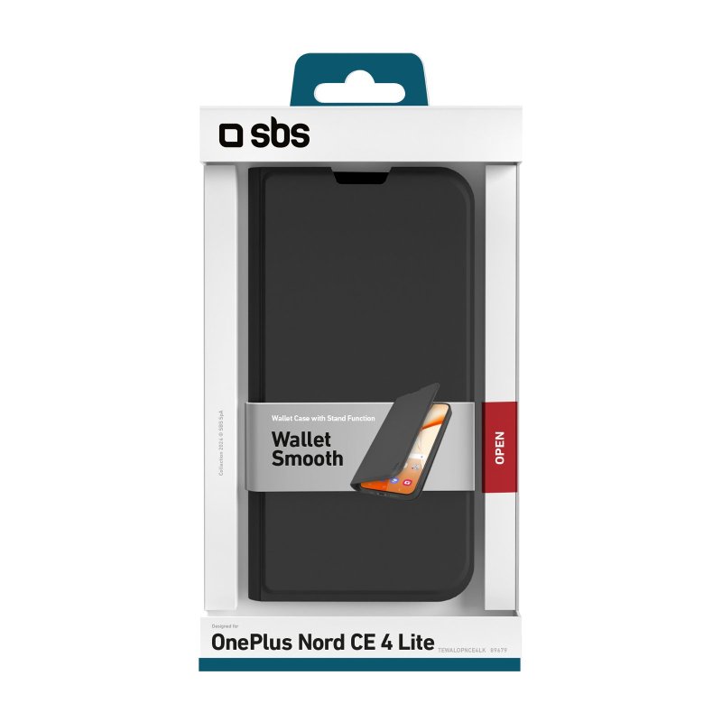 Book-style case with stand support and soft touch surface for OnePlus Nord CE 4 Lite