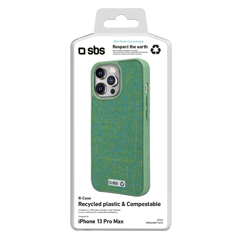 Rigid colourful cover in recycled plastic R-PET for iPhone 13 Pro Max