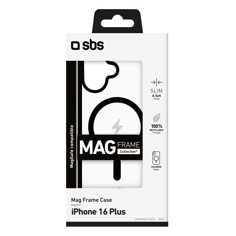 Cover for iPhone 16 Plus with coloured edges compatible with MagSafe charging