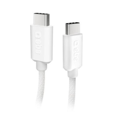 USB-C - USB-C fabric cable with cable clip, 1.5 m