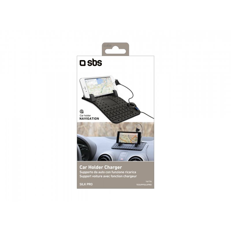 Smartphone slip-proof pad for dashboard or desk with charging function