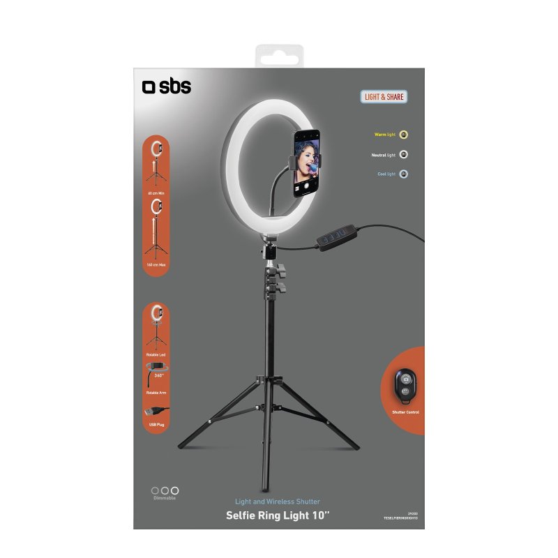 Selfie Ring Light with extendable tripod