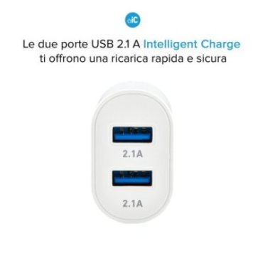 10 Watt travel charger made with recycled plastic