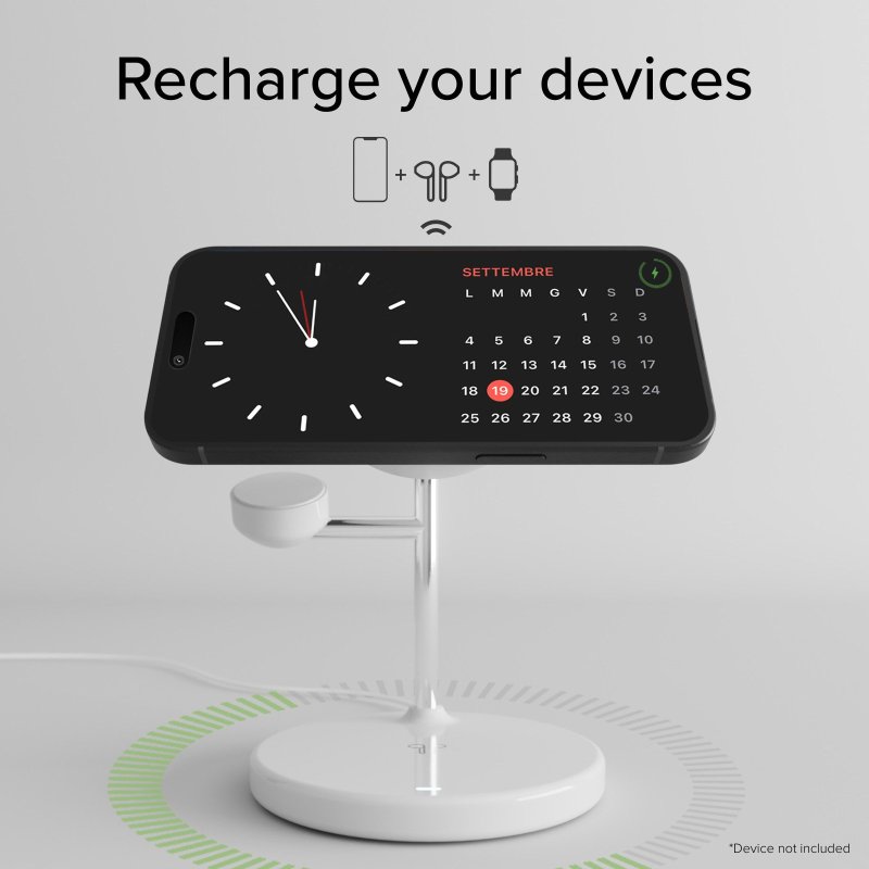 Qi2 3x1 Wireless Charging Station for iPhone 15/14/13/12, Android smartphones, Apple Watch and wireless earphones