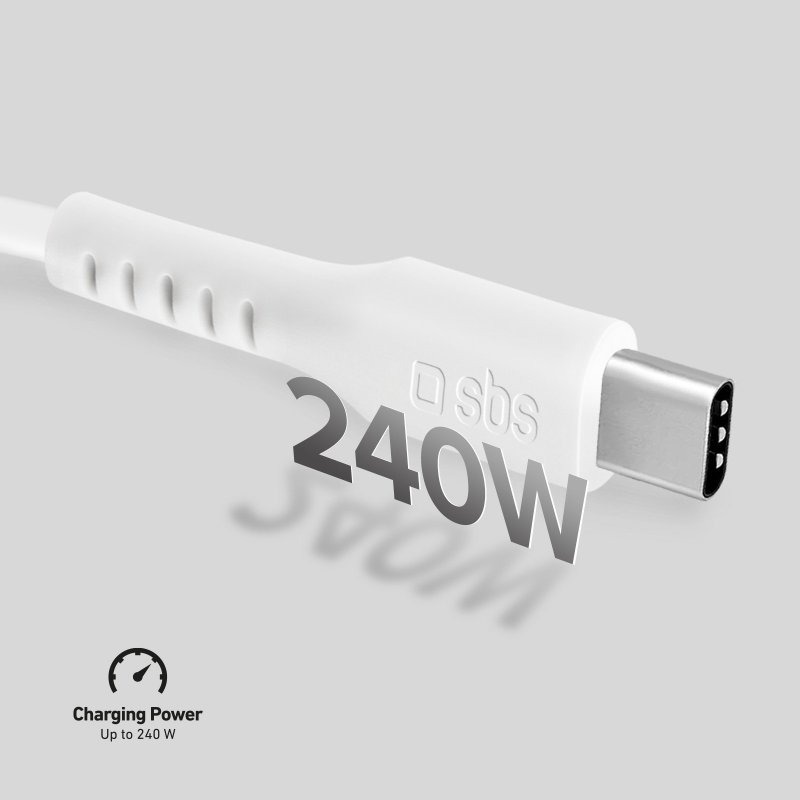USB-C to USB-C charging and data cable for up to 240 watts of power