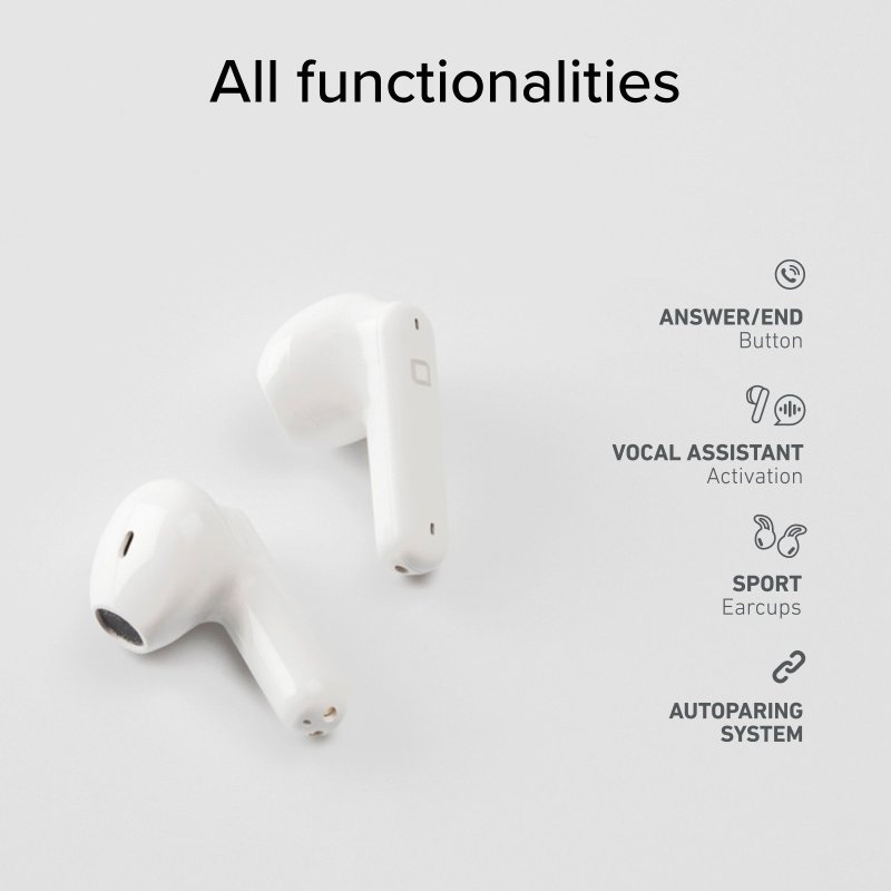 TWS earphones with charging case and HD microphone