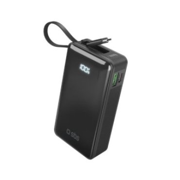 Batterie externe 10 000 mAh avec câble USB-C intégré