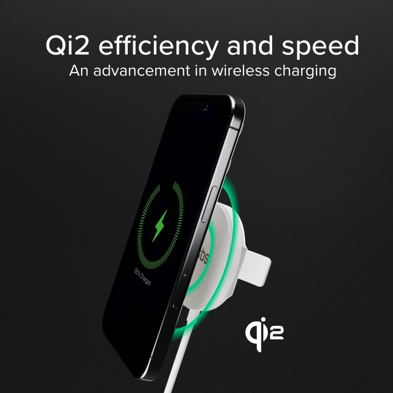 Qi2 15W MagSafe compatible wireless charging base, that also acts as a stand