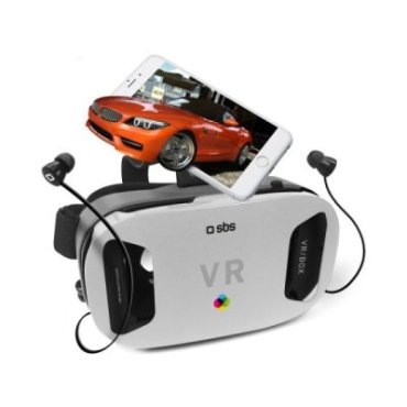 Virtual Reality Viewer mit Kopfhörern