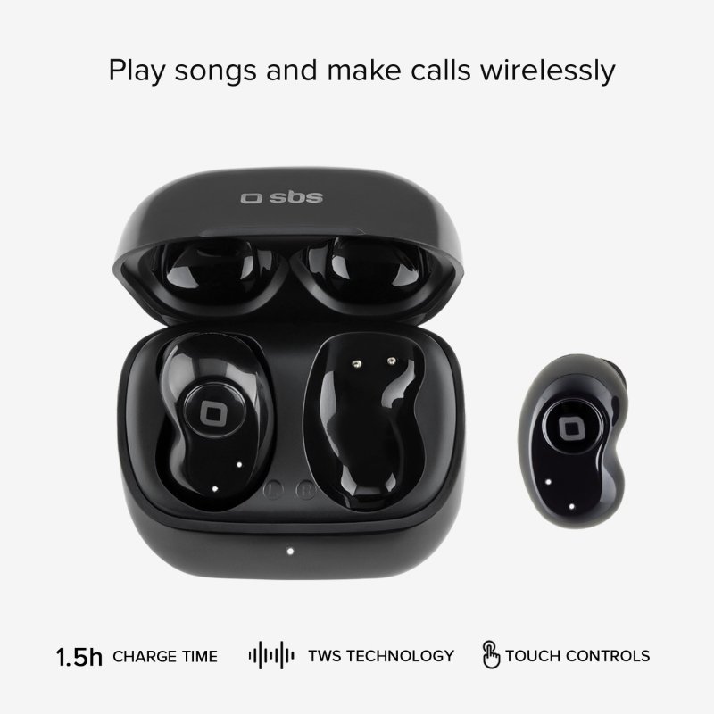 Twin Black Gem - TWS semi-ear earbuds