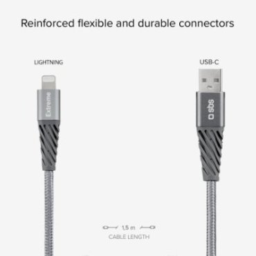 Ultra-durable aramid fibre USB - Lightning cable