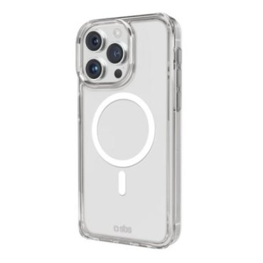 Coque transparente rigide, compatible recharge MagSafe pour iPhone 15 Pro