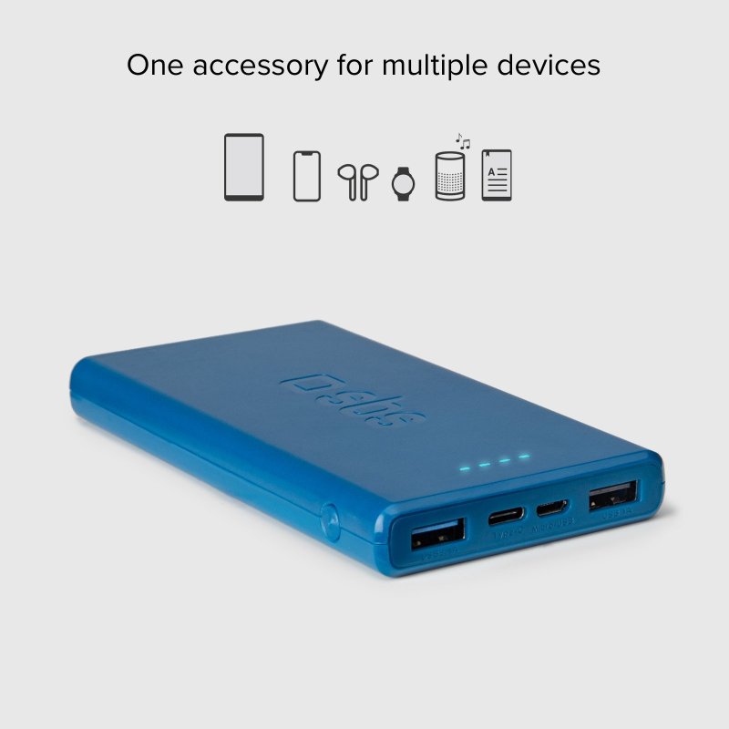 Fast charge powerbank: 10,000 mAh, 2 USBs