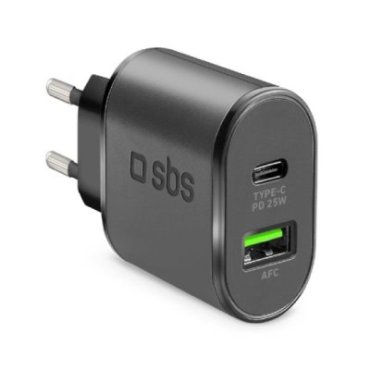 Caricatore caricabatterie 25 Watt - Ricarica ultra rapida e uscita USB-C