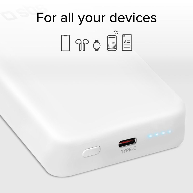 Wireless magnetic power bank 10,000 mAh compatible with iPhone with MagSafe charging