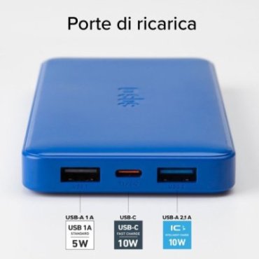 Fast charge powerbank: 10,000 mAh, 2 USBs