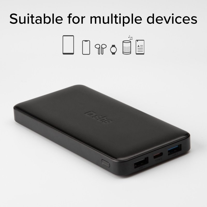 Fast charge powerbank: 10,000 mAh, 2 USBs