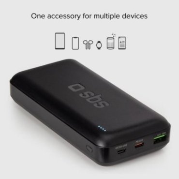 20000 mAh multi-port power bank with 20W Power Delivery technology