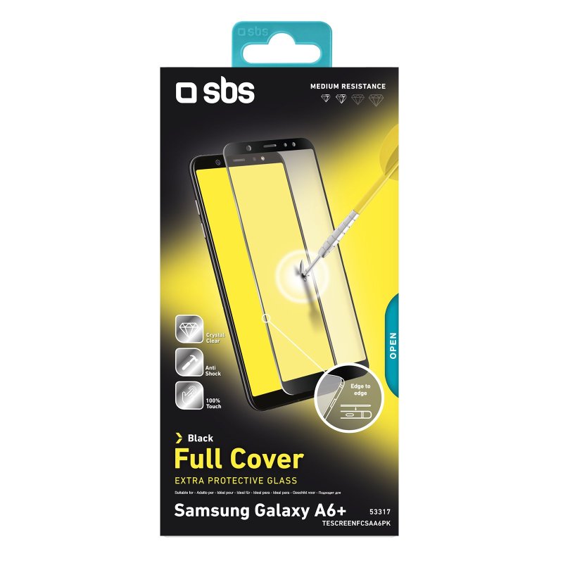 Full Cover glass screen protector for Samsung Galaxy A6+