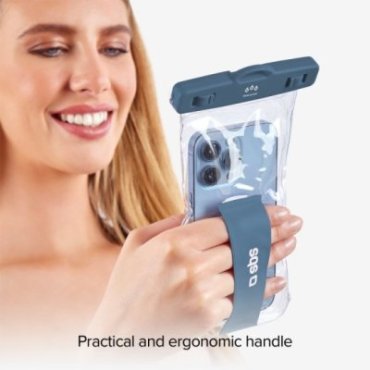 Waterproof case with selfie grip, universal size for smartphones up to 6.8\"