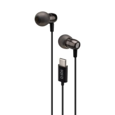 Wired metal in-ear headphones with USB-C connector