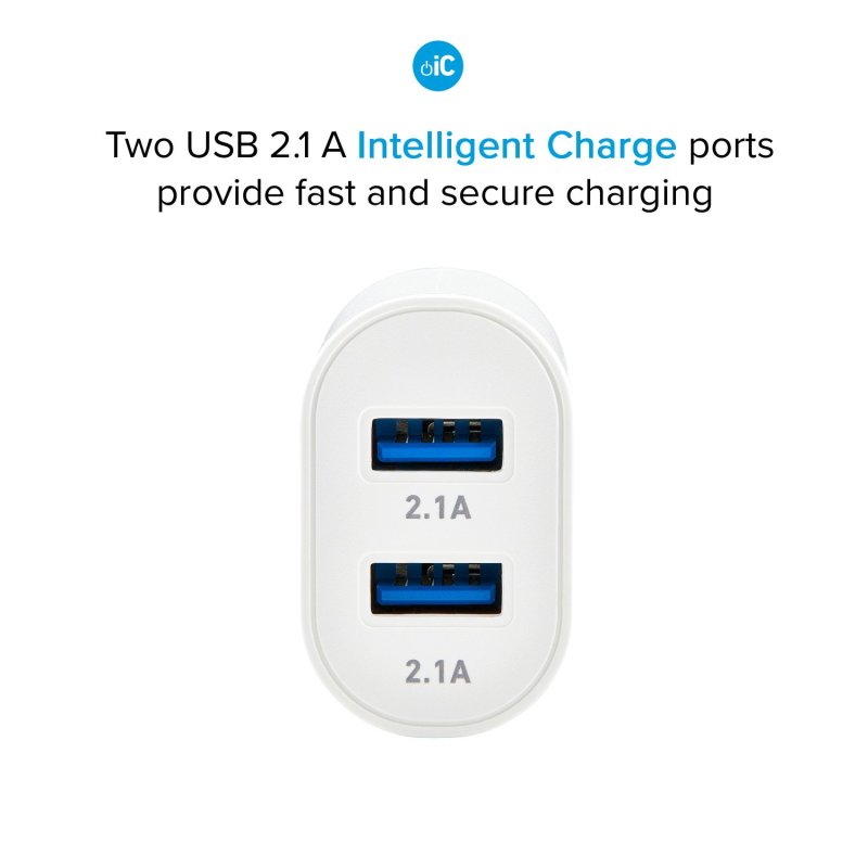 10 Watt travel charger made with recycled plastic