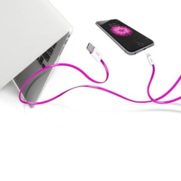 Flat charging cable with Lightning connector