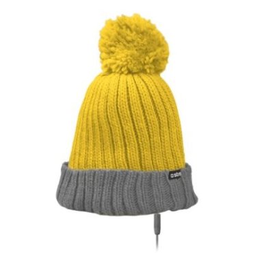 Winter hat with built-in stereo headphones and microphone