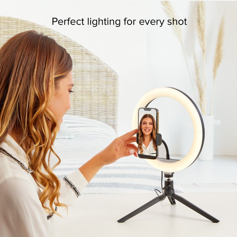 LED Anneau Lumiere,10 Pouces Selfie Lumiere avec Trépied