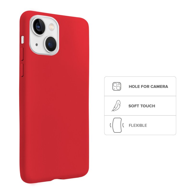 Carcasa COOL para iPhone 13 mini Cordón Liso Rojo