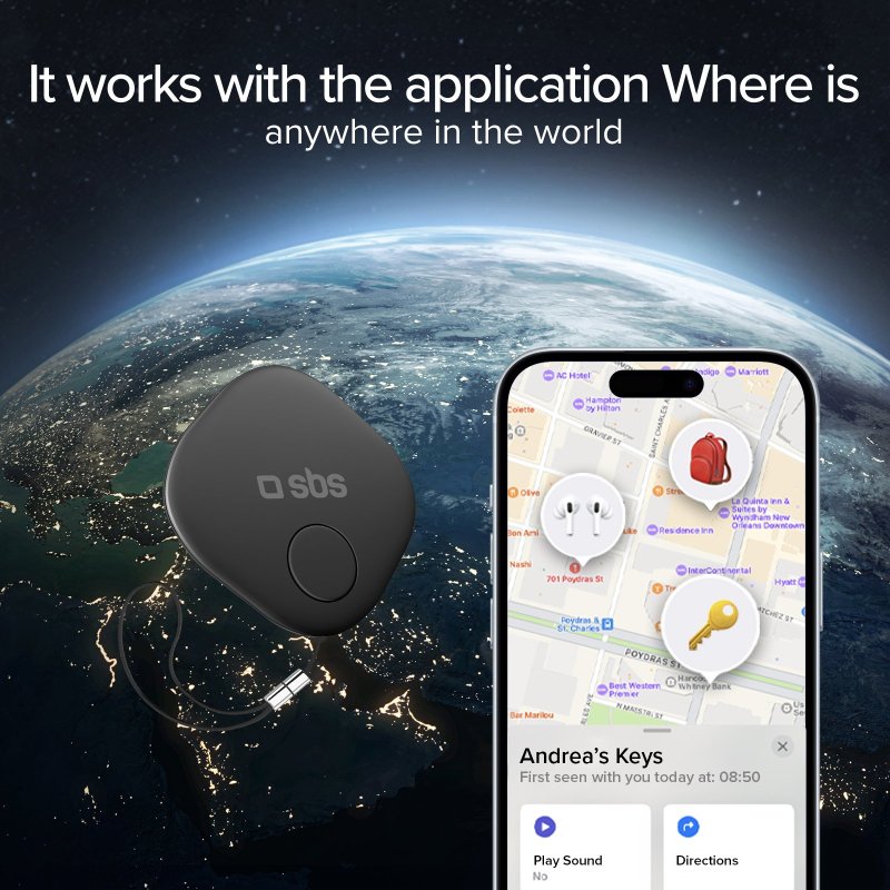 Tracker compatible with Apple Find My technology