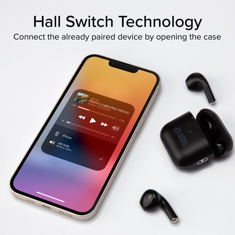 TWS earphones with 250 mAh charging case