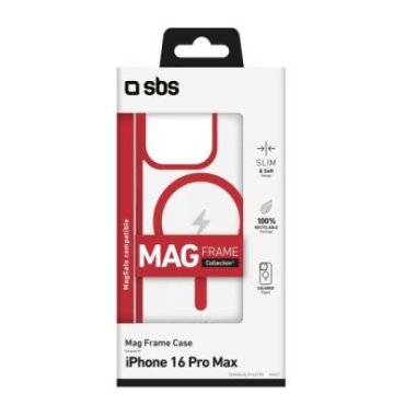 Cover for iPhone 16 Pro Max with coloured edges compatible with MagSafe charging