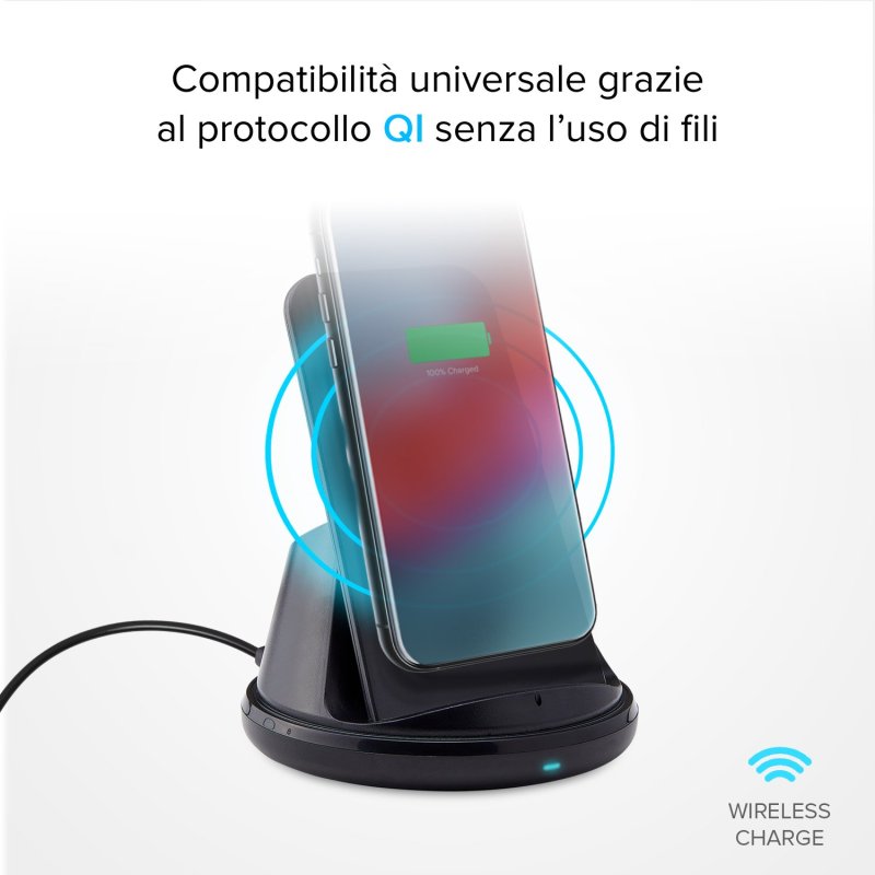 Wireless desktop charger with speaker and microphone