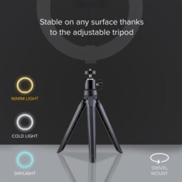 Tripod with 20cm Selfie Ring Light