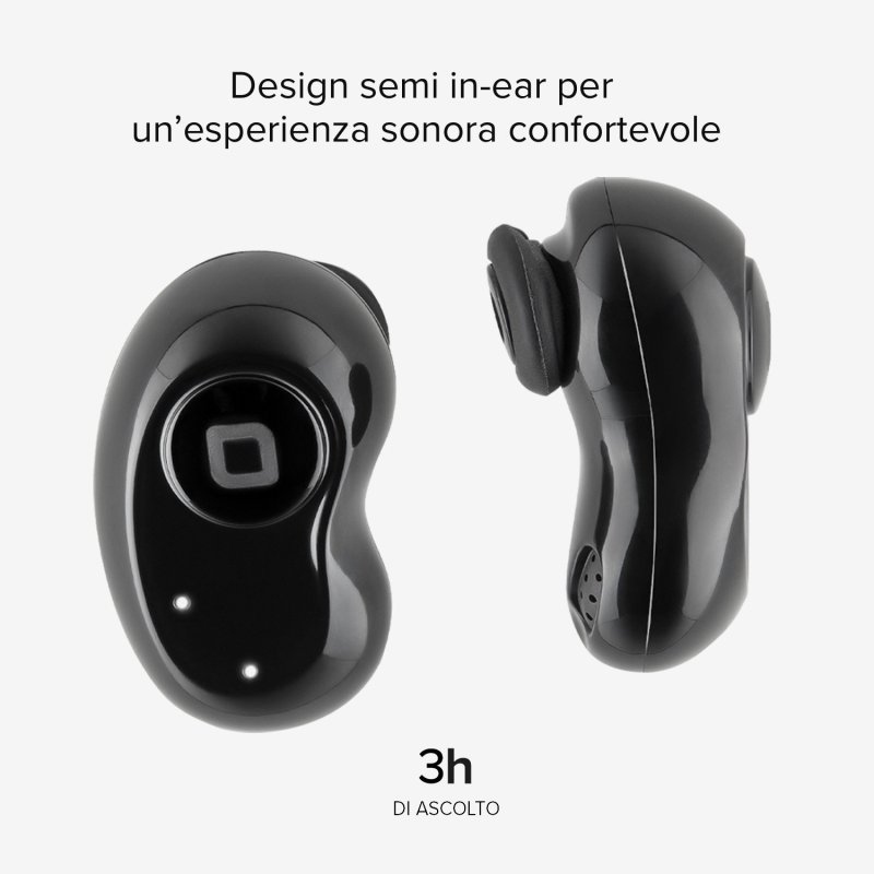 Twin Black Gem - TWS semi-ear earbuds