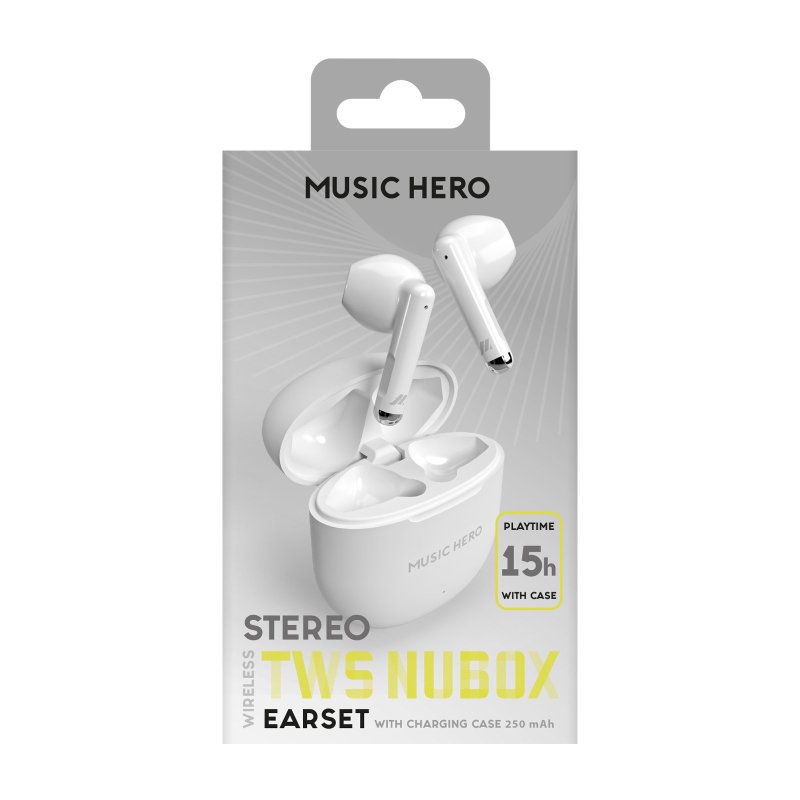 Nubox - True Wireless Stereo semi in-ear headphones