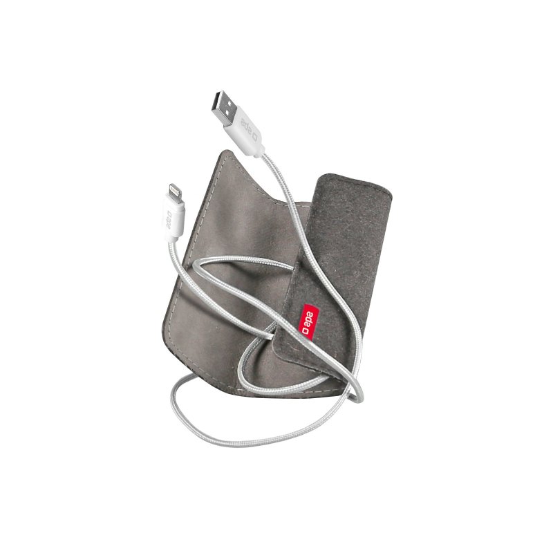 Lightning charging cable with travel bag