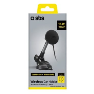 Wireless telescopic car mount with suction cup for smartphones and iPhones